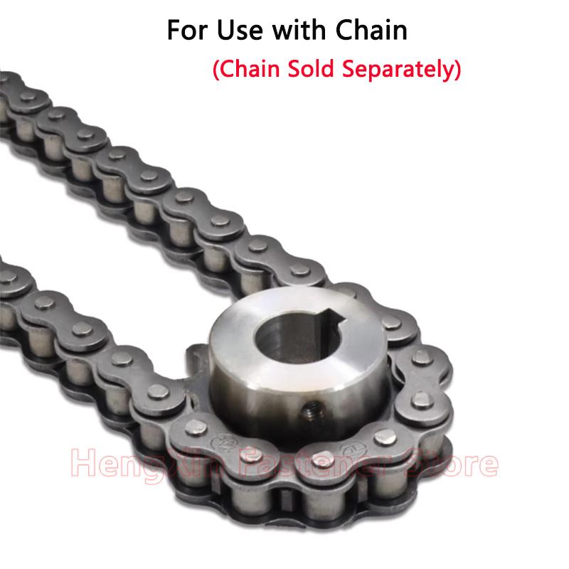 1pcs 10T-20T 12A Industrial Drive Sprocket Wheel 45# Steel Chain Gear 10 11 12 13 14 15 16 17 18 19 20 Teeth Keyway Bore 16-45mm