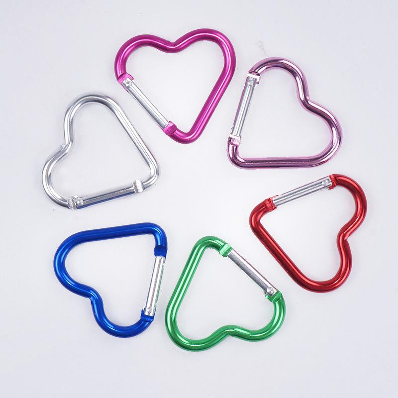 2PCS Outdoor Heart Carabiner