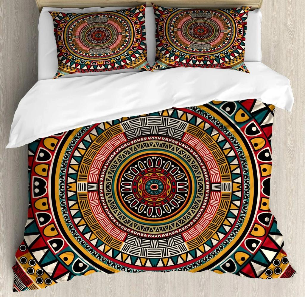 Comforter Mandala Galaxy Boho Chic Petal Flower Bohemian Meditation Gypsy Hippie Floral Retro Decor Women Gifts Queen Size