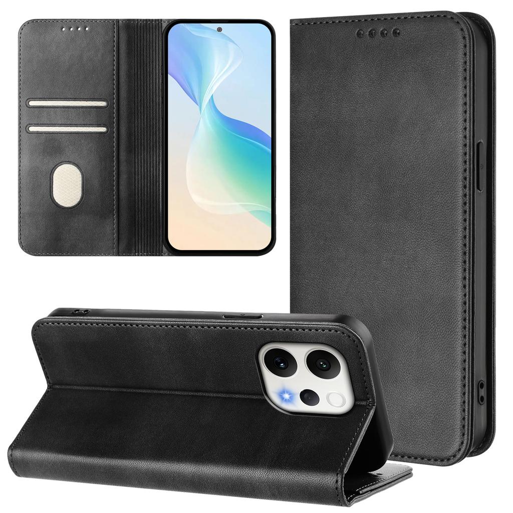 Fashion Magnetic Leather Flip Case Card Holder Slot Stand Shockproof Cover for OPPO Reno 15 12 11 9 8 Series Pro Lite