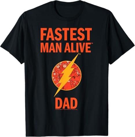 Comics The Flash Fastest Unisex Alive Black TShirt S