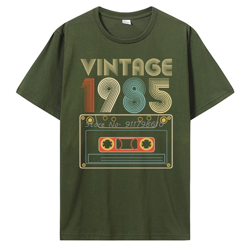 New Men T-shirt Vintage 1985 1986 1987 1988 1989 Tshirt Women T Shirt Men Cotton Tees Hip Hop Harajuku Streetwear