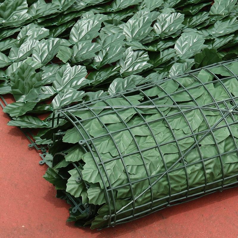 Plastic Simulation Fence Net Leaf Balcony Fence Simulation Plant Rattan Courtyard Decoration Artificial Fence Guardrail
