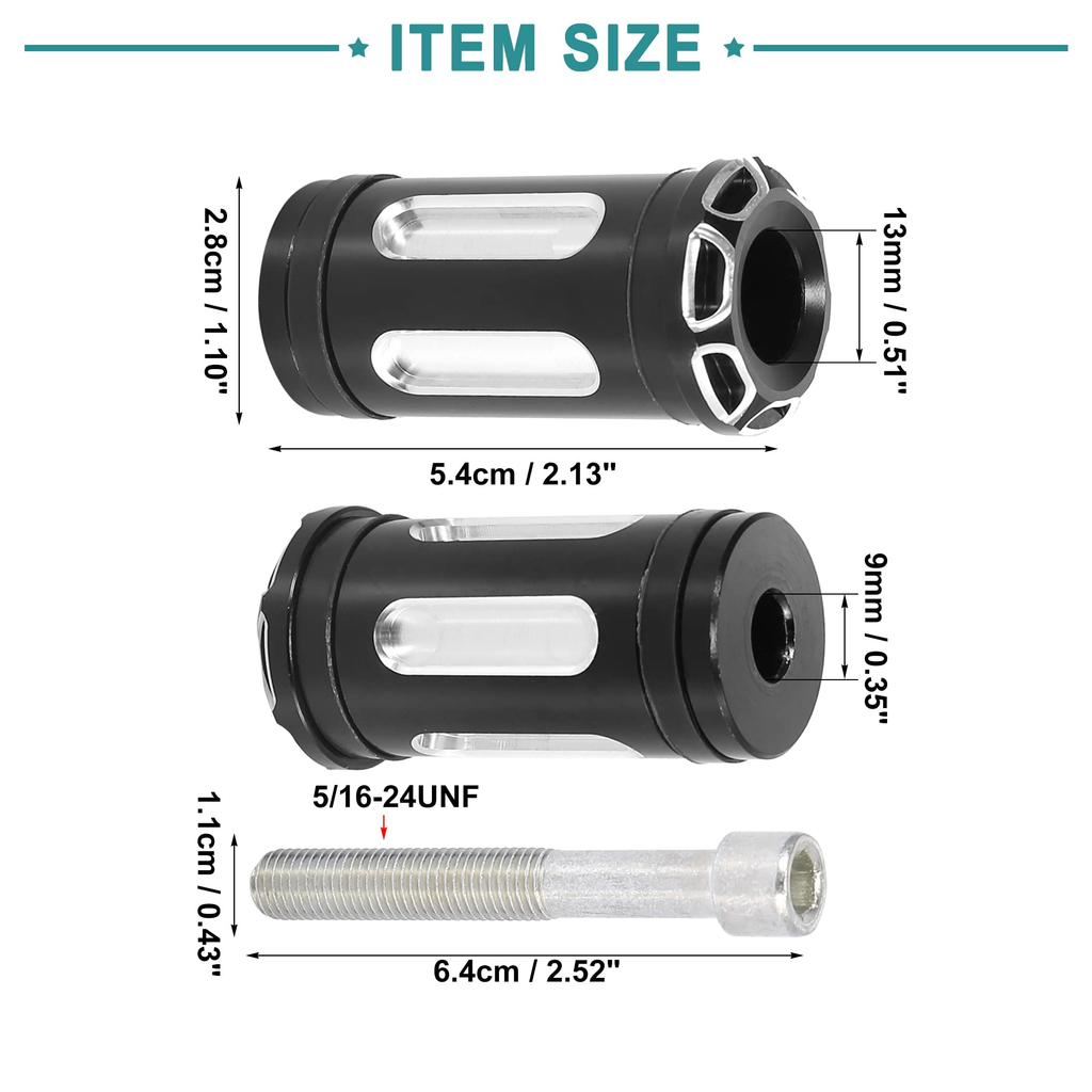 ACROPIX Motorrad Zehen Fußschalthebel Stifte Schalthebel Stifte für Harley Kompatibel mit Street Glide Touring Schwarz 1 Stück