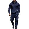Men  Leisure  Hooded Hood  Hoodie  Trousers  Adding Fleece  Loose  Hoodie  Set