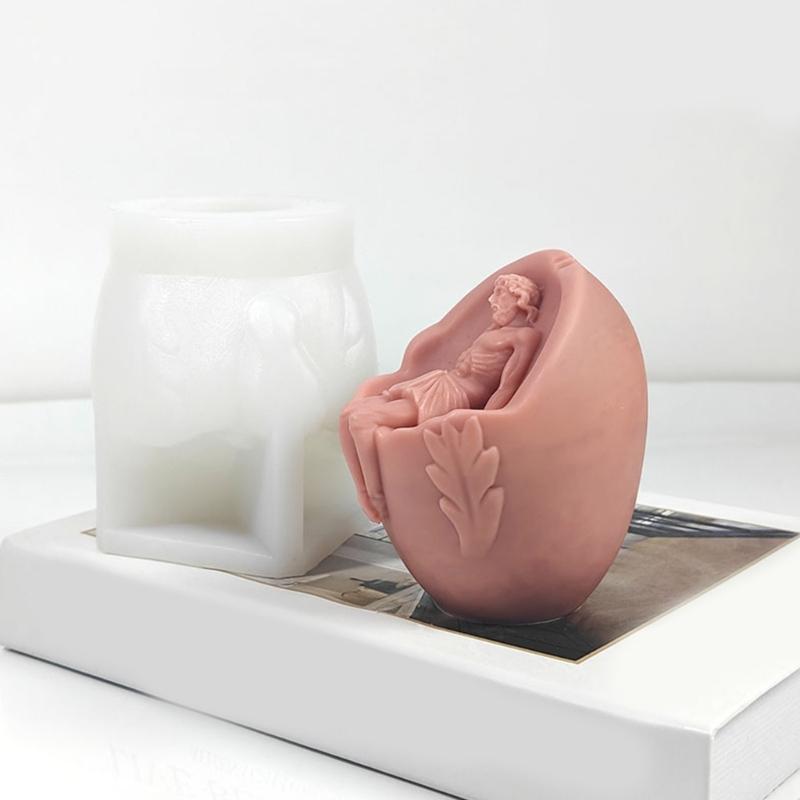3D Ostereier Formen Silikonform Ornamentformen Osterkerzenformen Seifenformen Gussformen zur Heimdekoration