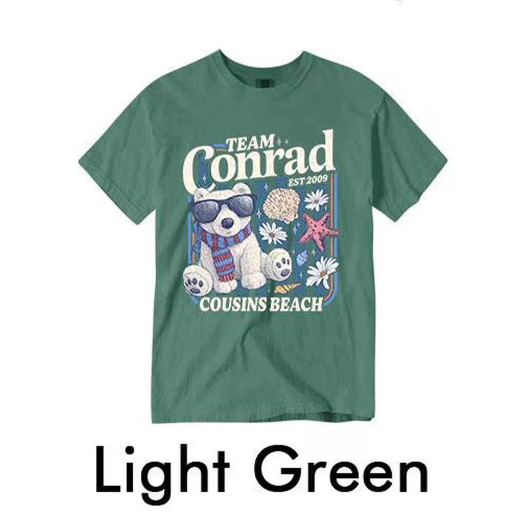 Team Conrad Junior Mint Bear Inspired Comfort Shirt For Women Cousins Beach Summer Tee Crewneck Bookish Daily Top Streetwear
