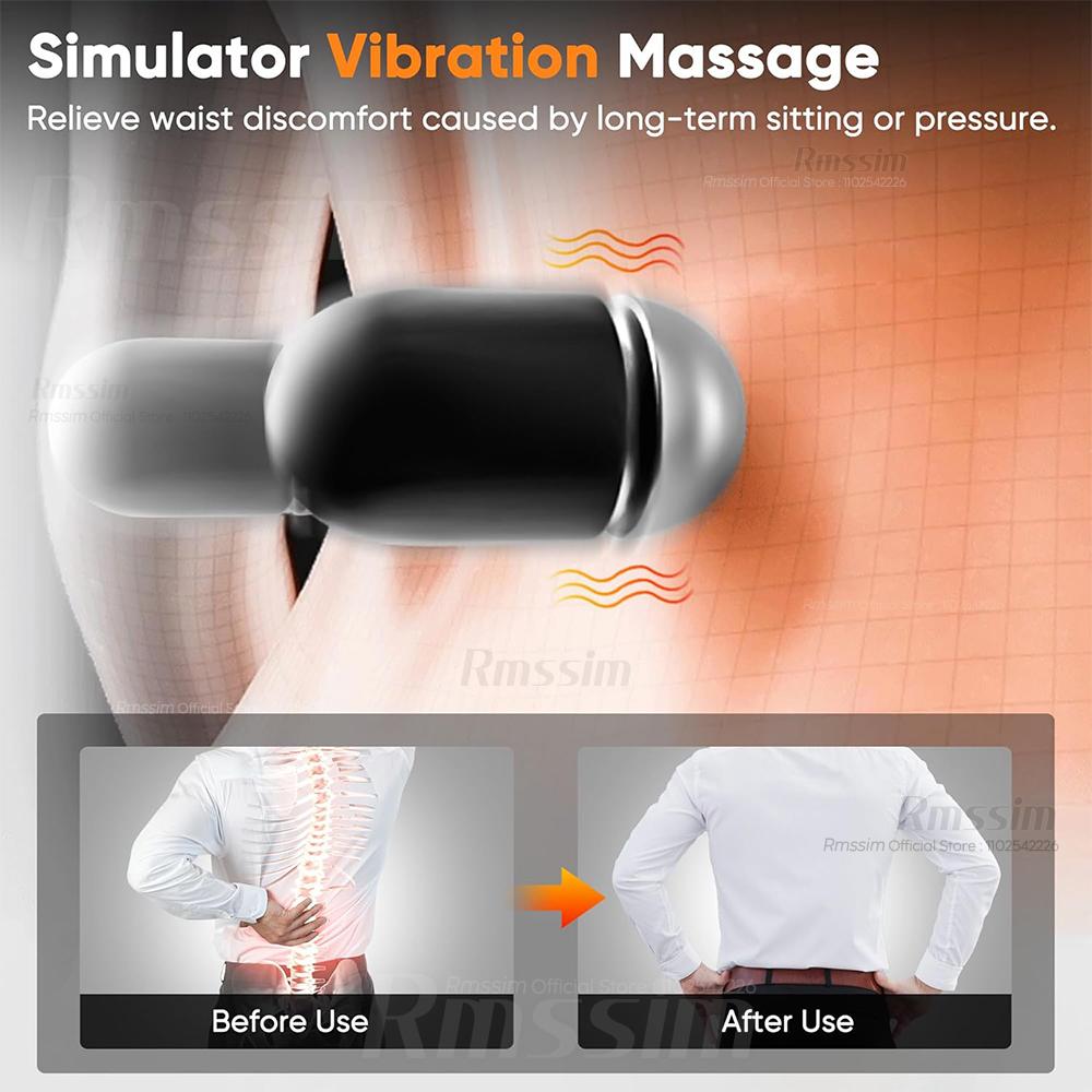3 In 1 Electric Lumbar Support Pillow with Adjustable Height Lying Flat Waist Relief Waist Support Waist Pillow Heating Vibratin