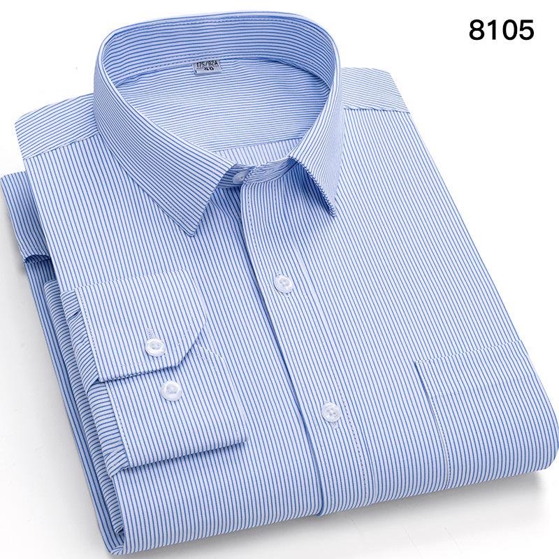 Men's Autumn Striped Business Casual Long-Sleeve Shirt