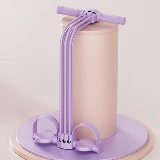 Pedal Resistance Band with Handle 6-Tube Pedal Ankle Puller Elastic Sit-up Pull Rope Men Women Yoga Pedal Workout Band Exercise Equipment