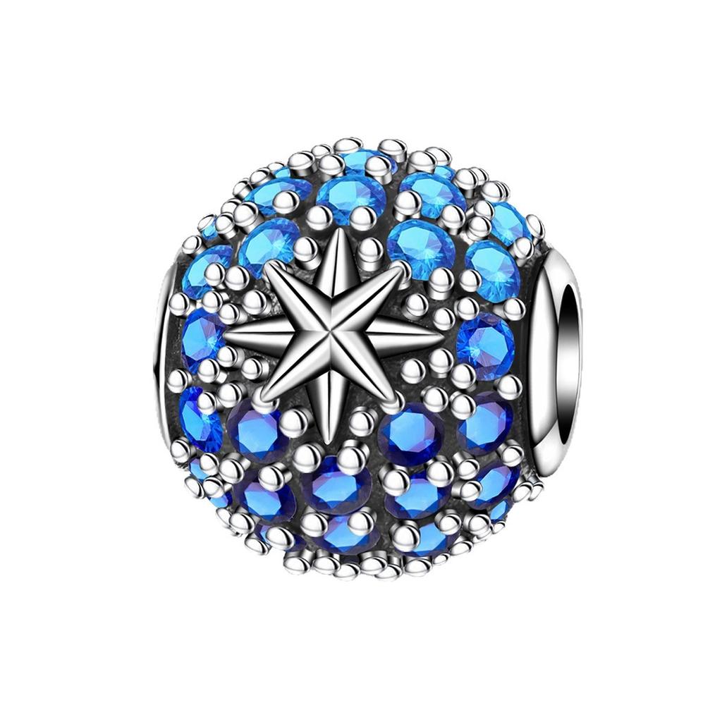 S925 Silver DIY Charm Beads Cosmic Galaxy Starry Sky Design for Bracelet Necklace Jewelry Making