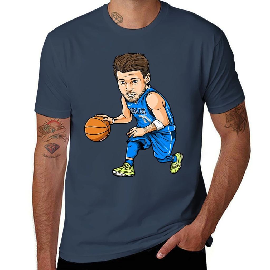 Luka Doncic 77 Art Chibi T-shirt Sport Décontracté Respirant T-shirt