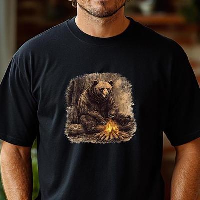 #26 Bear T-Shirt Men, Camping, Wild Camping, Adventure Shirt, Gift Idea, Gift Fo Unisex T-Shirt
