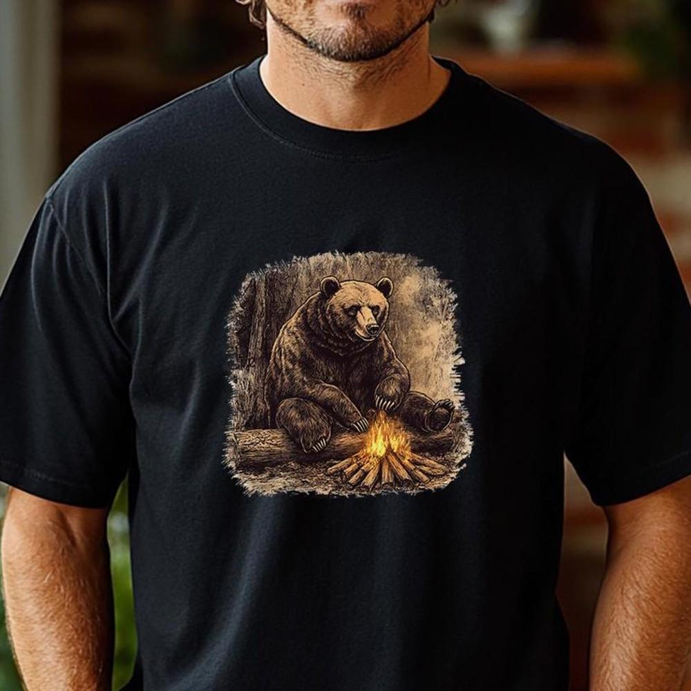 #26 Bear T-Shirt Men, Camping, Wild Camping, Adventure Shirt, Gift Idea, Gift fo Unisex T-Shirt S