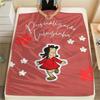 1 Stück Luluzinha Print Flanelldecke, Hohe Qualität für alle Jahreszeiten, Heimdekoration, Wärme und Komfort, Perfekt für Weihnachtsgeschenke