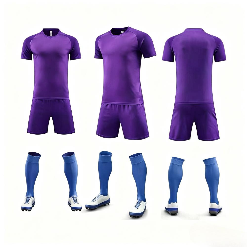 Adult Soccer Jersey Combo Set Club Style Fan Version Breathable Windproof Moisture-Wicking Short Customizable Team
