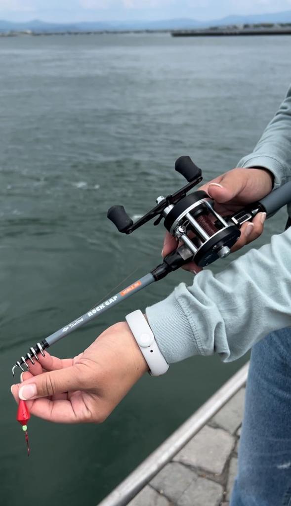 Tsulino ROCKGAP MOBILE 100 Kompakt Spö/Teleskopisk Typ Isfiskespö/För Brygga, Pir och Murfiske!