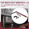 ABJI-Faucet Wrench Carbon Steel Plumber Socket Wrench With 5 Sockets And 1 Chuck Tap Back Nut Wrench Kitchen Sink Keys