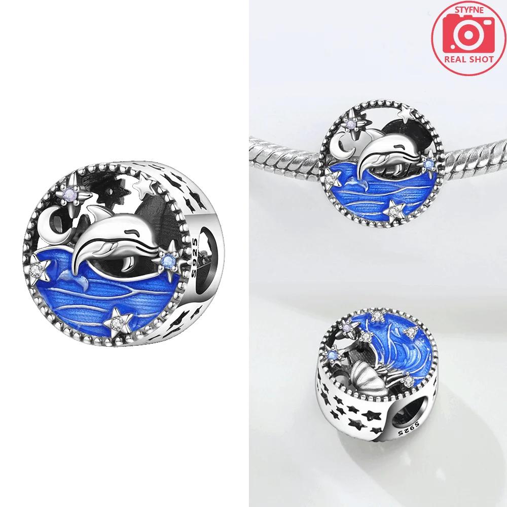 Original Charms Copper Blue Sweater Polar Bear Snowflake Penguin Animal Beads Fit Bracelet Women Jewelry Diy Gift Making