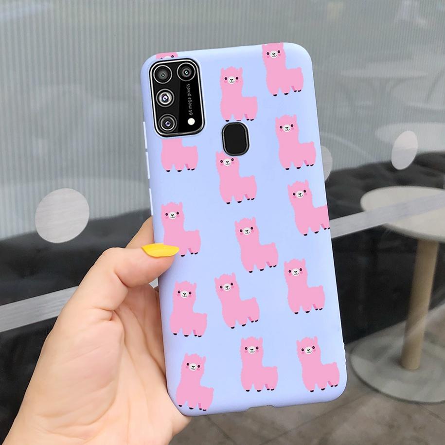 Silikonový kryt Pro Samsung M31 M 31 Obal Čerstvá květina Pírko Nárazuvzdorný kryt telefonu Pro Samsung Galaxy M31s M31 s M315 M317 Etui