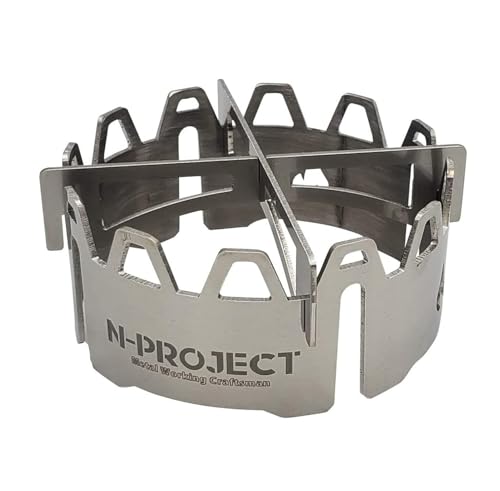 

N-project Windscreen with Trivet SHIELD MASTER 763 & 1016 Ver.2 - Can be attached to multiple burners [Made in Japan] (763)