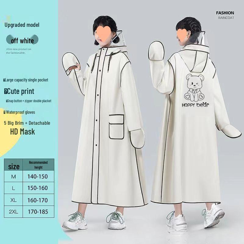 

Full-Body Rainproof Poncho for Adult Men & Women - Electric Car & Bicycle Riding M [Height 140-155cm]