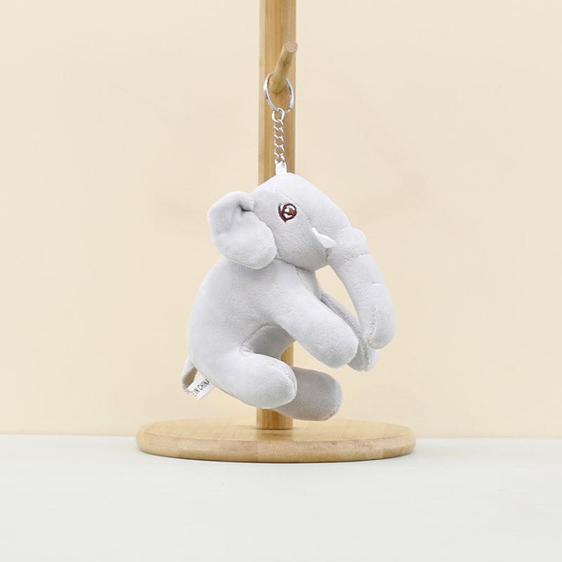 Charming Elephant Plush Keychain Cute Stuffed Animal Doll Perfect For Bag Accessories