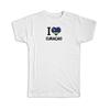Geschenk-T-Shirt : Ich liebe Curacao Flagge Herz Landeswappen Auswanderer