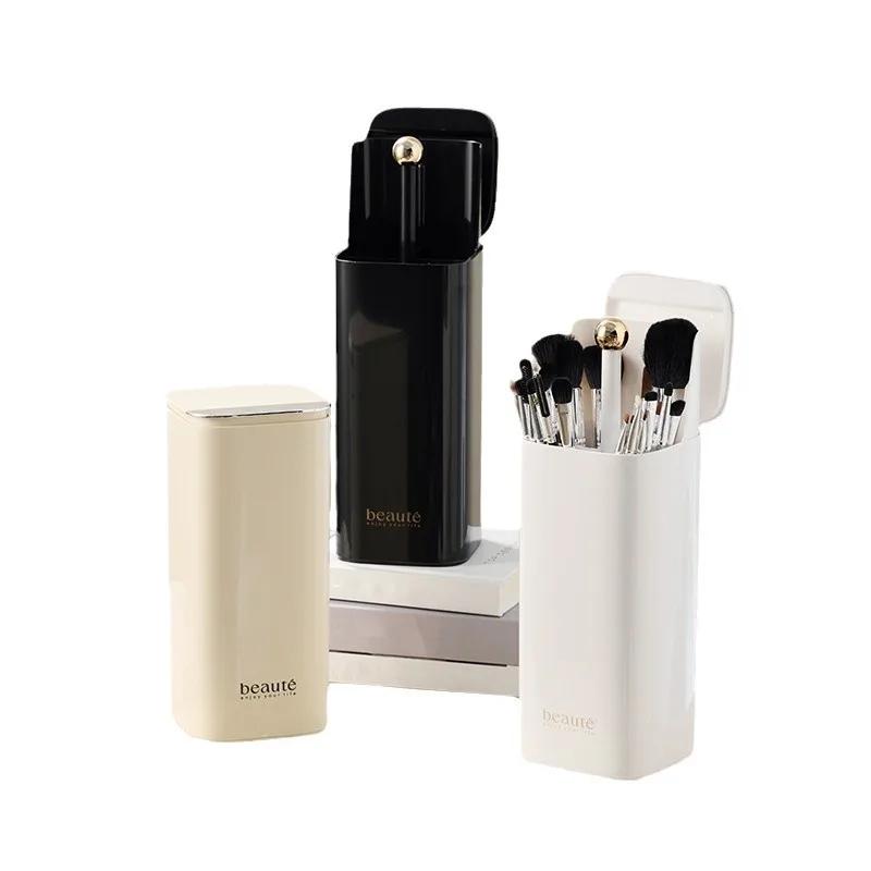 Automatický zvedací držák na make-up štětce Prachotěsný držák na make-up štětce Stolní nádoba na make-up nástroje Držák na rtěnku a tužku na obočí