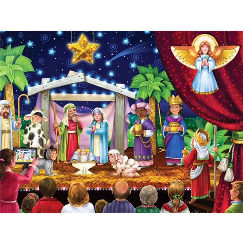 3D Full Square Diamond Painting Jesus Birth Craft Kit Handicraft Diamond Embroidery Religion Art Rhinestone Home Decor