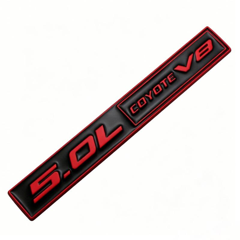5.0L COYOTE V8 Metal Car Logo, Car Modification Fender Body Labeling