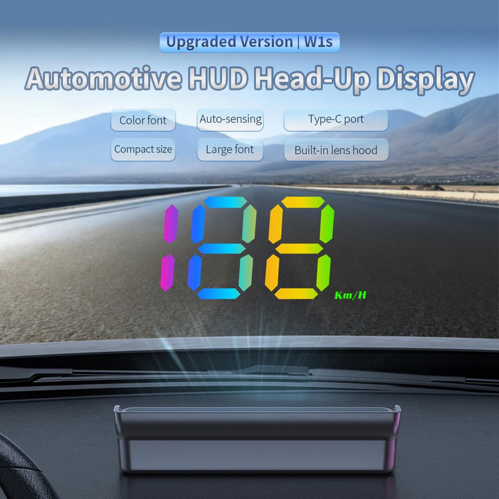 Car HUD Universal GPS HUD Digital Speedometer Automatic Brightness Adjustment Speed Meter for Cars Suitable for All Vehicles