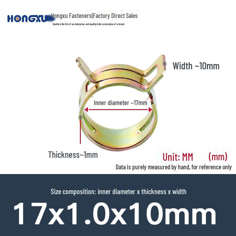 Hongxu Japanese Elastic Hose Clamps - Manganese Steel Spring Clips for Car, Sprinkler, and Pipe Fixing