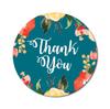 Darling Souvenir 45 Pcs Round Floral Border Black Thank You Stickers Wedding Envelope Seal-1.6