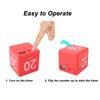 ABS Flip Timer Gravity Sensing Cube Timer Durable Countdown Timer  Cooking Studying Workout Office