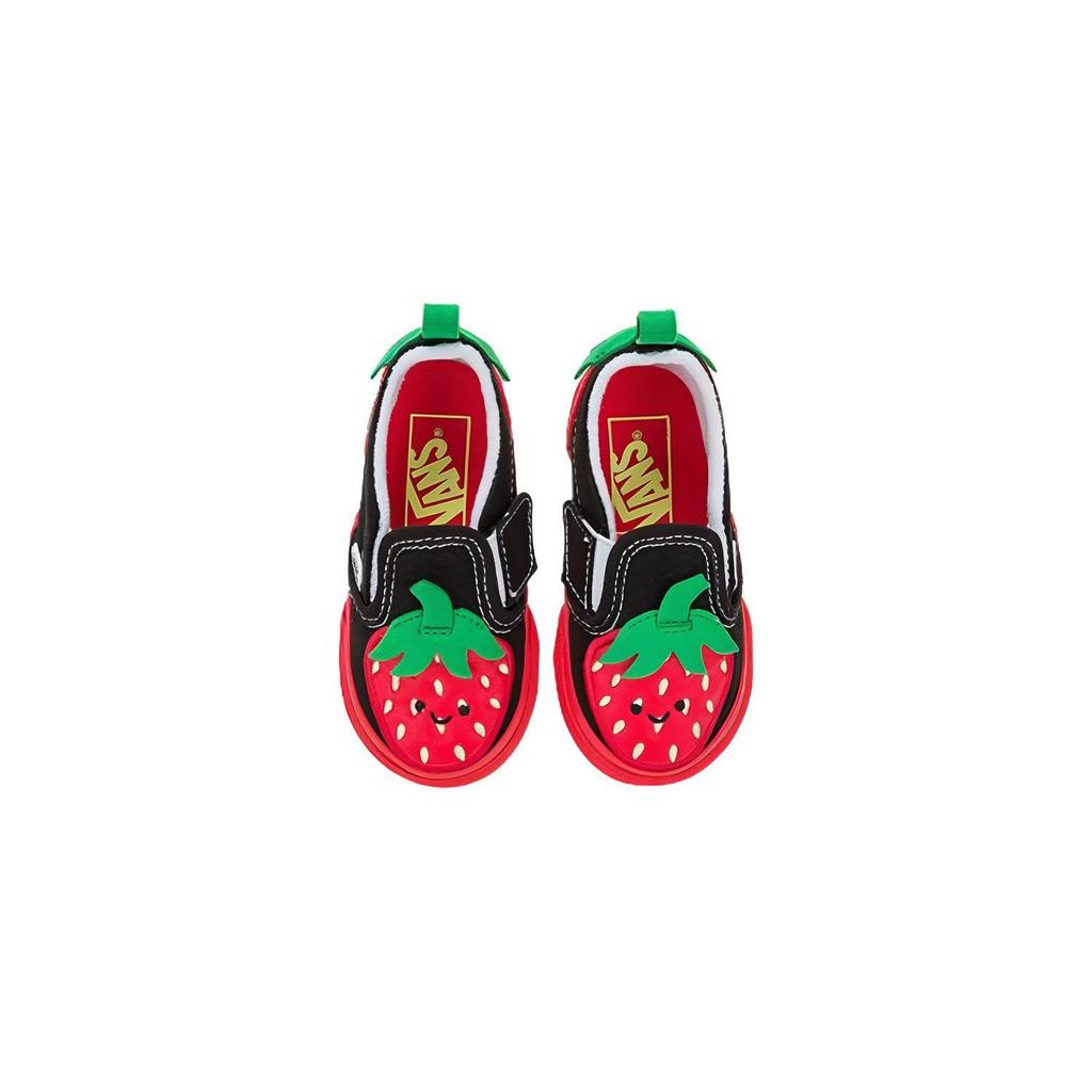 Vans Slip-On Series Sports Comfortable Low-Top Walking Shoes Baby Shoes Red VN0005WHREB