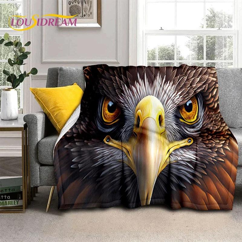 3D Cute Owl Eagle Birds Cartoon Soft Flannel Blanket for Beds Bedroom Sofa Picnic,Throw Blanket for Cover Outdoors Leisure Gift