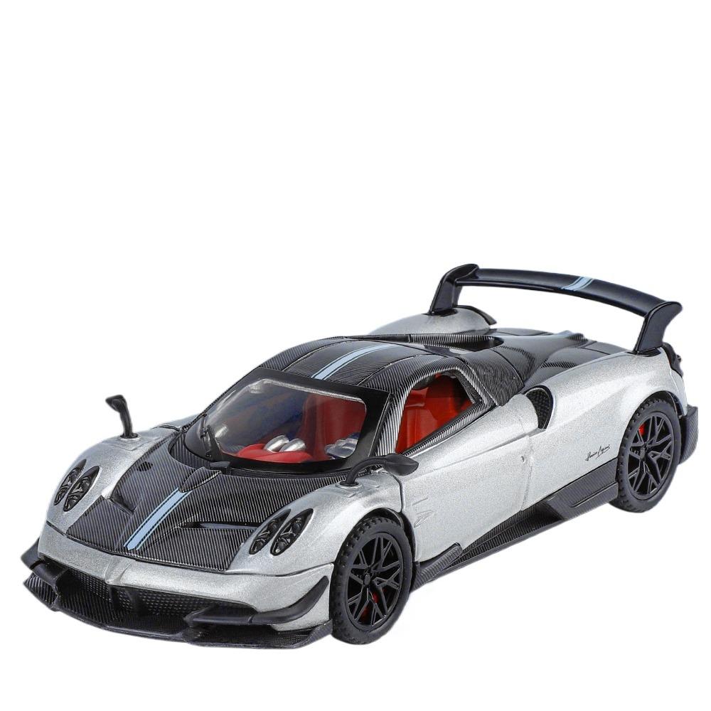 

1/32 Pagani Huayra BC Sports Supercar Alloy Metal Diecast Car Model Sound & Light Children s Toy Car Birthday Gifts Boy Present серебряный