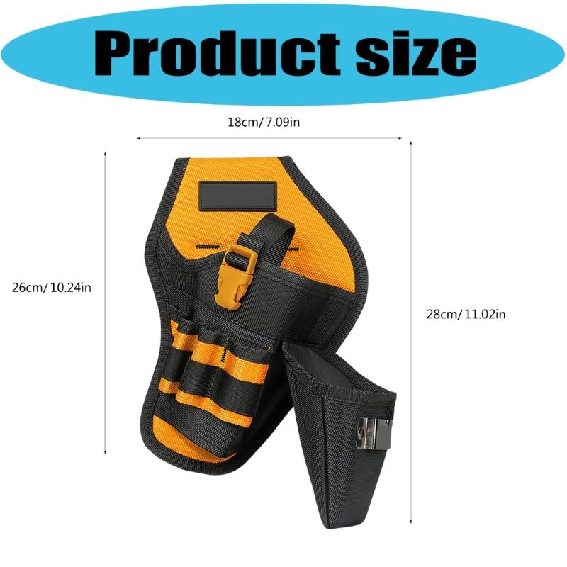 Professional Electrician Tool Pouch Organizer Waist Pack Heavy Duty Multiple Pockets Adjustable Belt For Electrical Work