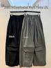 DA7 Women's Plus Size High Waist Pleated Cargo Pants - Spring Korean Style Casual Loose Fit