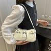 Temperament belt solid color new fashion texture casual simple shoulder crossbody handbag
