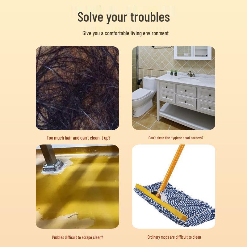 Stainless Steel Silicone Floor Scraper for Bathroom Tiles