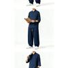 Men Chinese Style Retro Stand Collar Shirt And Pants Casual Two Piece Set