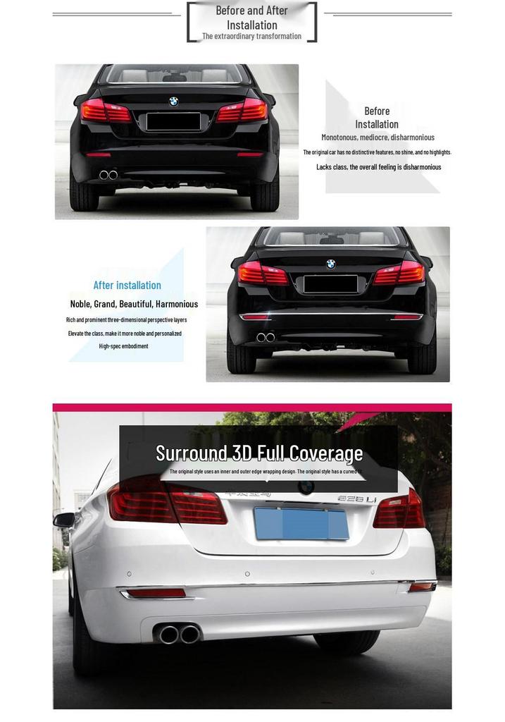 BMW 5 Series F18 Rear Bumper Trim Strip (2014-2017) - 525, 528li Models