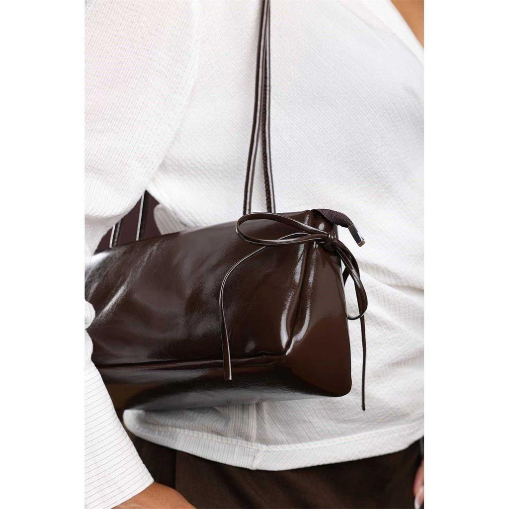 Where's That From Plain Gloss Shoulder Bag