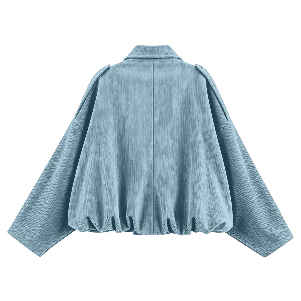 Women's Casual Sleeve Jacket Color Fashion Outerwear