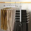 Multi-Functional Folding Pant Hangers Aluminum Alloy 6 Tier 360°Rotating Hook Hangers Heavy Duty Scarves Organizer Rack