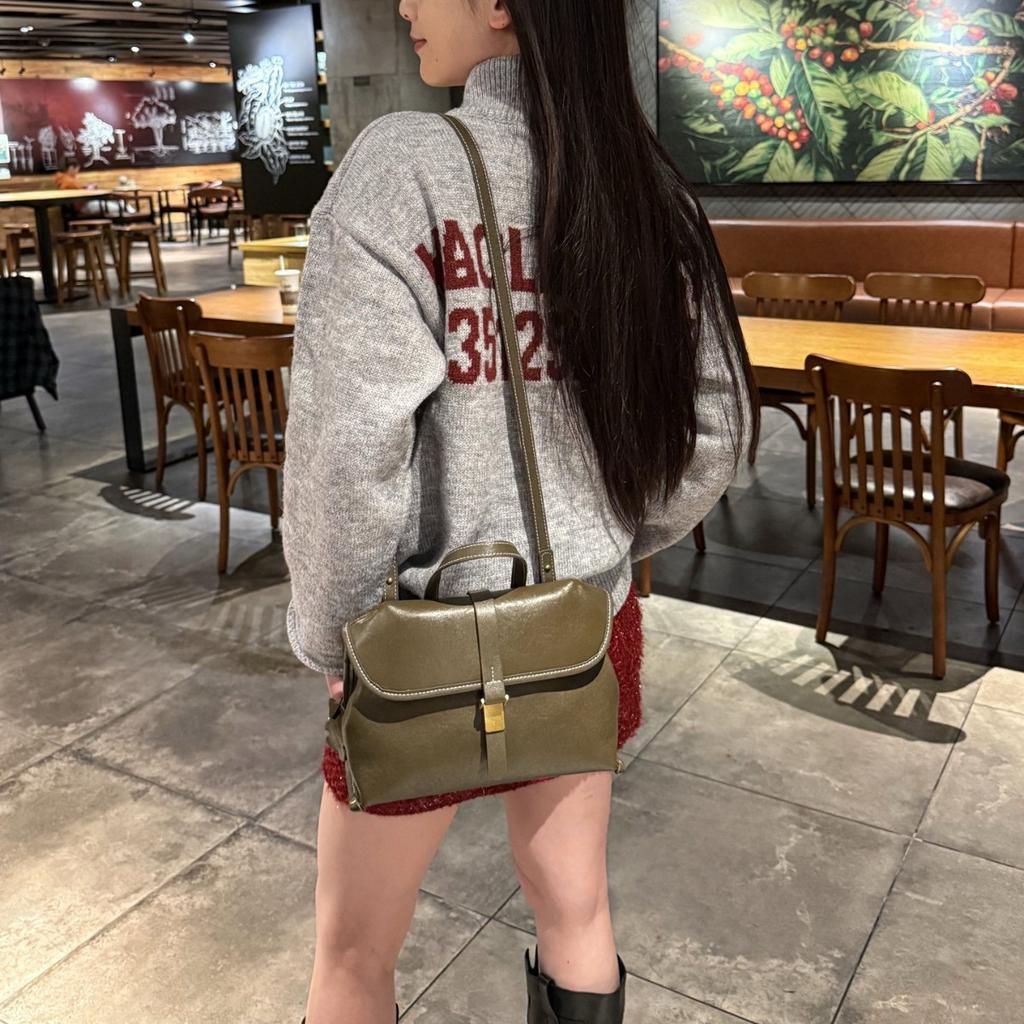 Bolsa Casual Super Popular para Mulheres na Primavera, Bolsa Estilo Carteiro Retrô, Bolsa de Ombro Único Transversal para o Dia a Dia