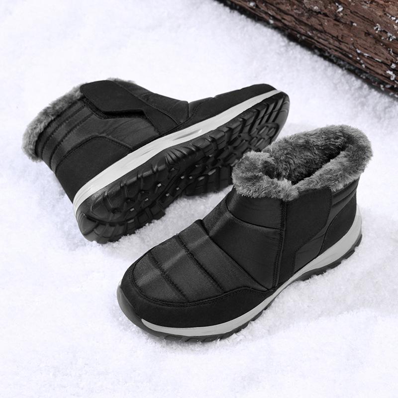 Новые уличные снегоступы на боковой молнии, утепленные флисом, хлопковые, водонепроницаемые, женские хлопковые ботинки 36