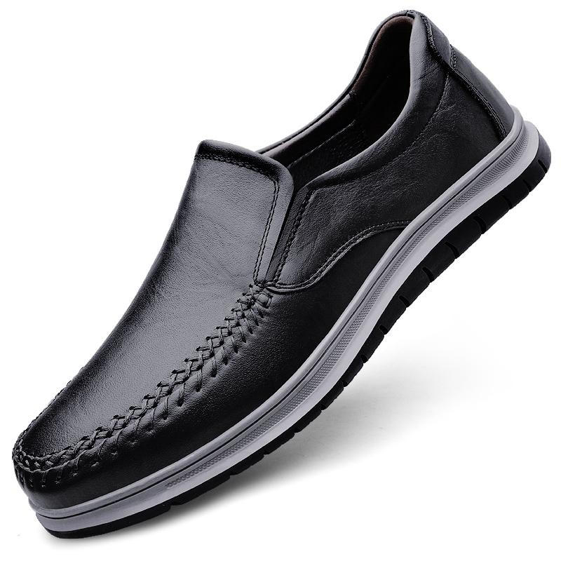 

Fashion All-match Men s Loafers Luxury Brand Outdoor Antiskid Male Shoes Genuine Leather Men Casual Shoes Male Comfortable Business Shoe 38
